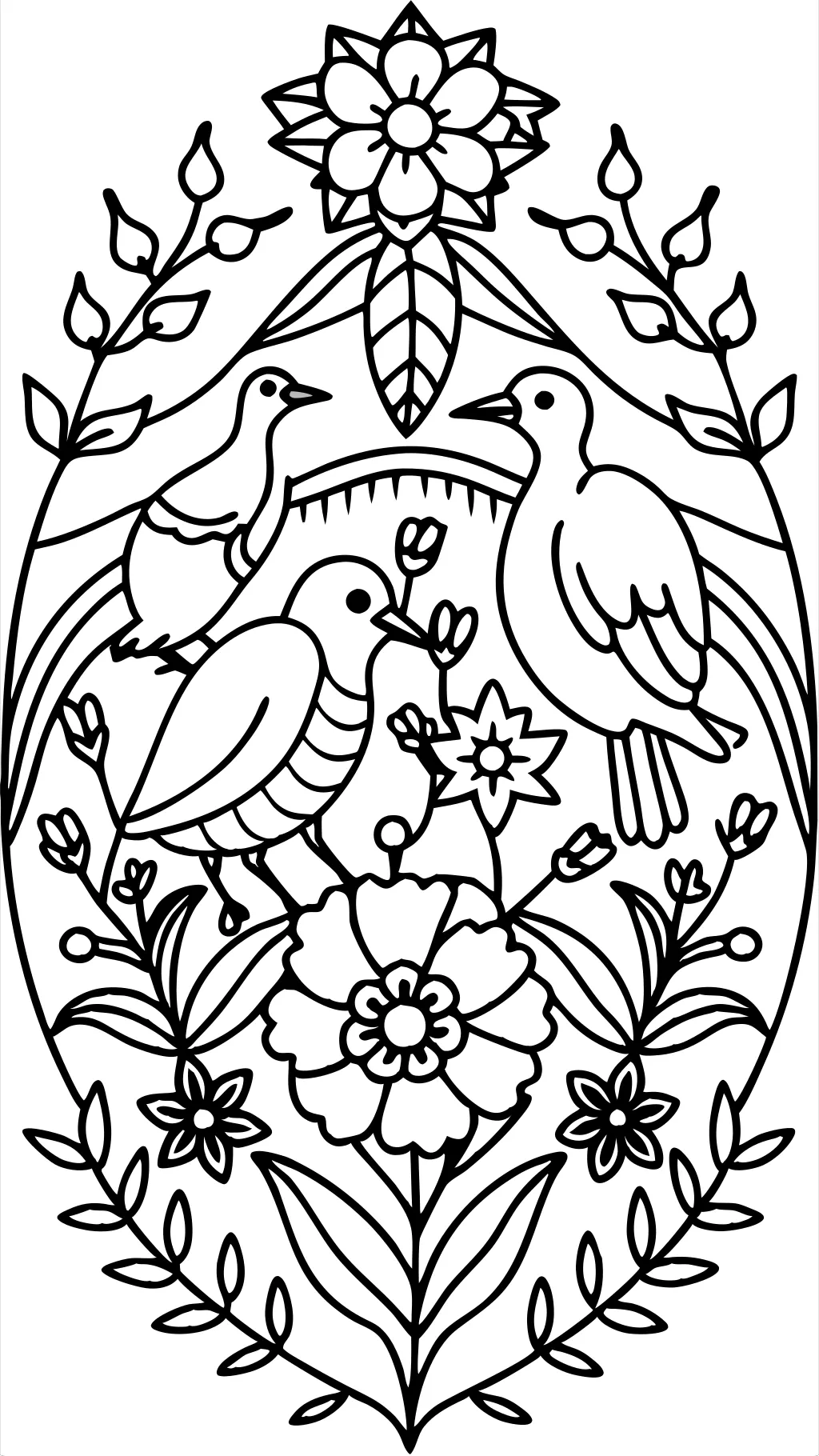 adult coloring pages birds